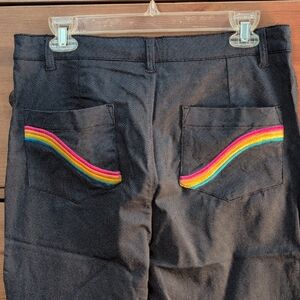 Retro Inspired Capris w/ Rainbow Back Pockets